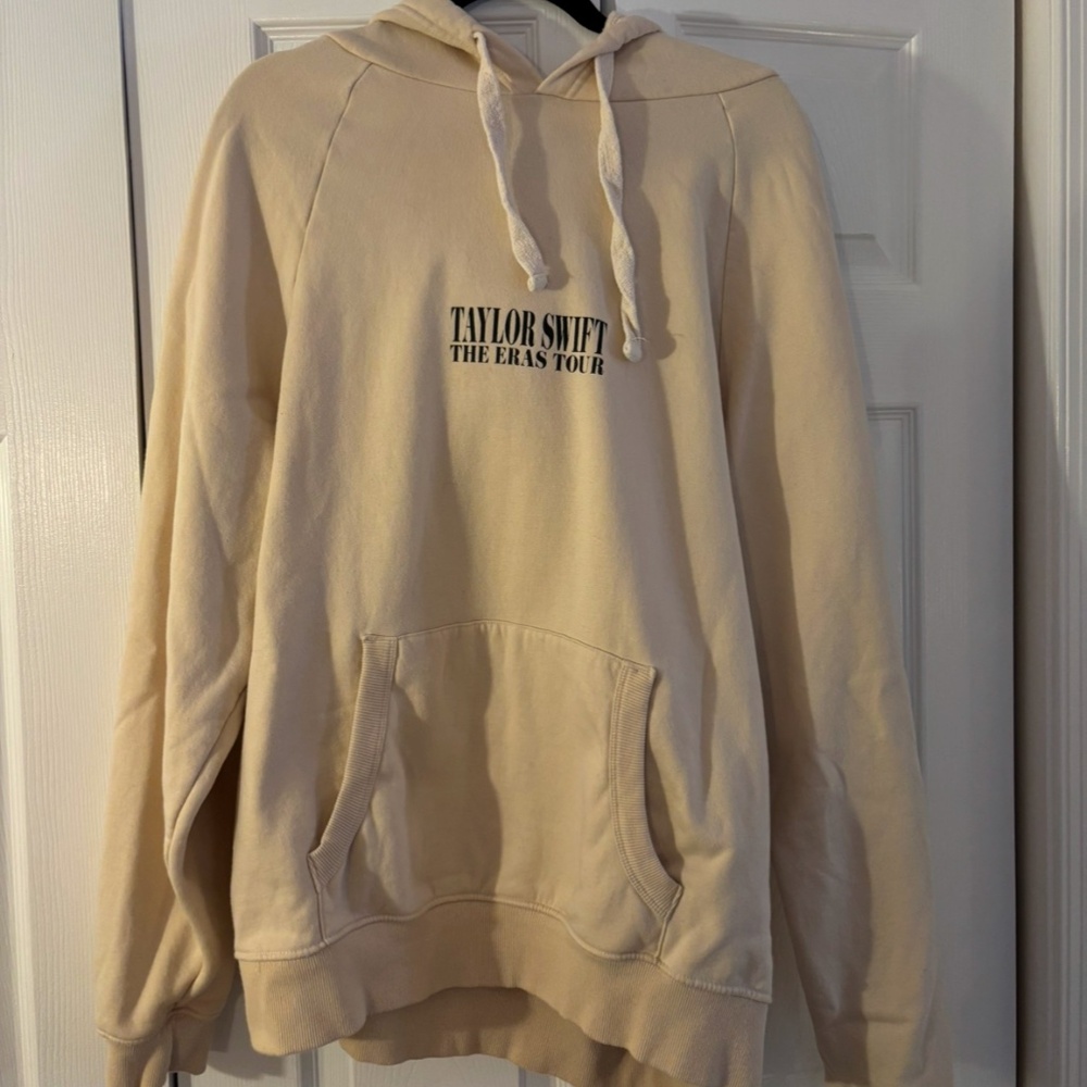 Taylor Swift Eras Tour Cream Hoodie - Size XL